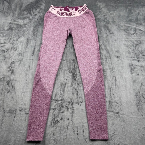 Gymshark Pants - Gymshark Flex High Waisted Seamless Leggings Burgundy Pink Marl Small 0033